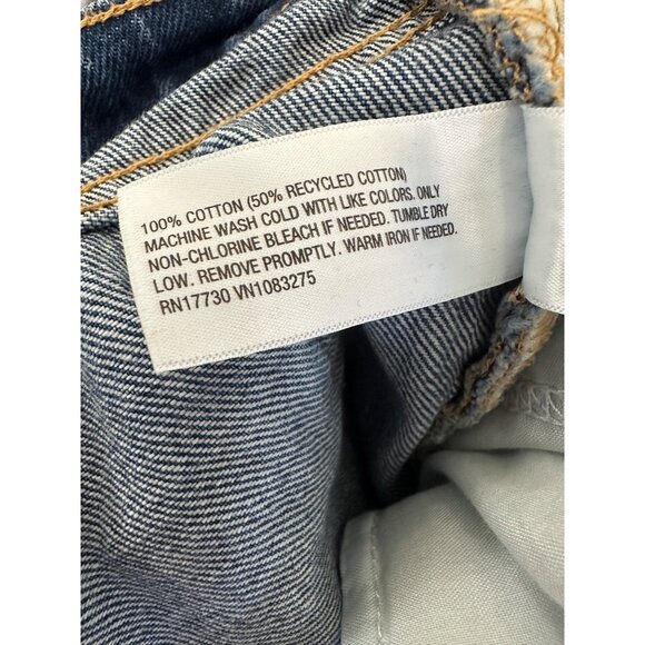 Universal Thread Womens Mid Rise Baggy Jeans Size 4 Cuffed Button Fly - Picture 6 of 8